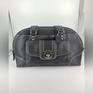 Coach black leather bag
